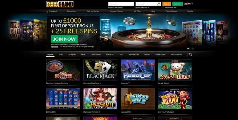 eurogrand casino приложение